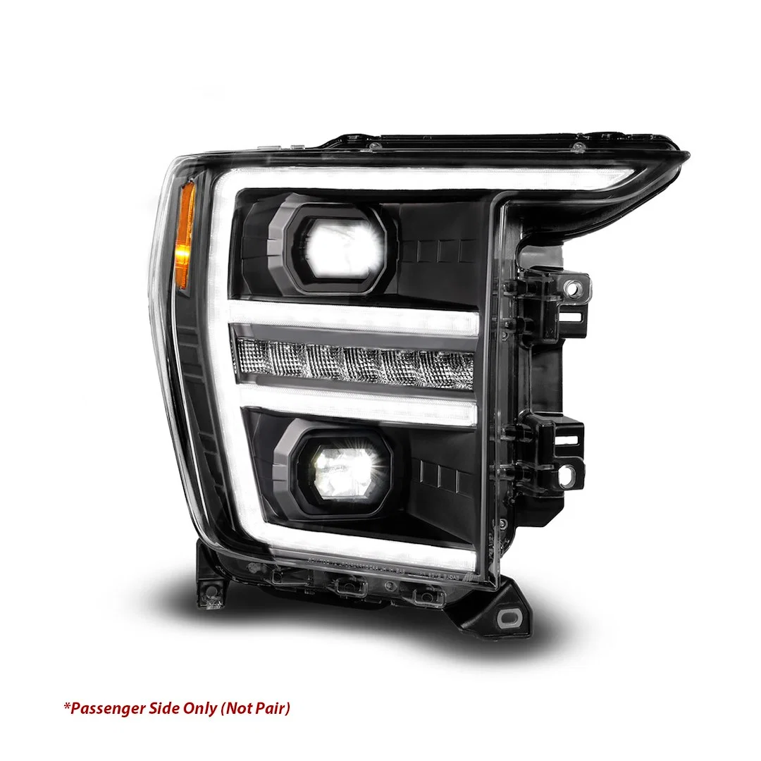 111594R – ANZO Headlight Assembly, Projector Beam With Plank Style Turn Signal And Daytime Running Light LED High Bea...